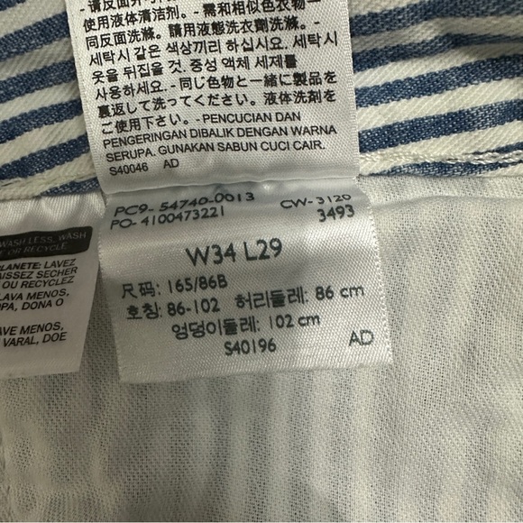 Levis Denim Striped Vintage Pants Size 34X29 - Picture 11 of 14